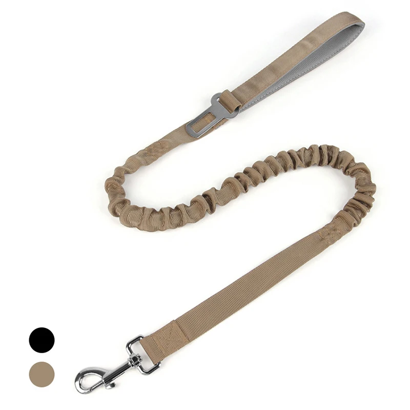

Durable Elastic Military Tactical Dog Leash Multifunctional Nylon Dog Safety Belt with Car Buckle Pet Walking Training Supplie