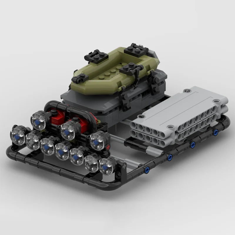 ชุดตัวต่อ MOC 264 ชิ้น ไฟติดแร็คหลังคา แบบจำลองทางเทคนิค ของเล่นตัวต่อสร้างสรรค์ DIY แนวคิดการศึกษาสร้างสรรค์ ของขวัญคริสต์มาส ตัวต่อ