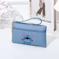 Disney Lilo&stitch Women Long Wallet PU Leather Lady Zipper Phone Pocket Credit Card Holder Female Purse Coin Money Bag Clutch