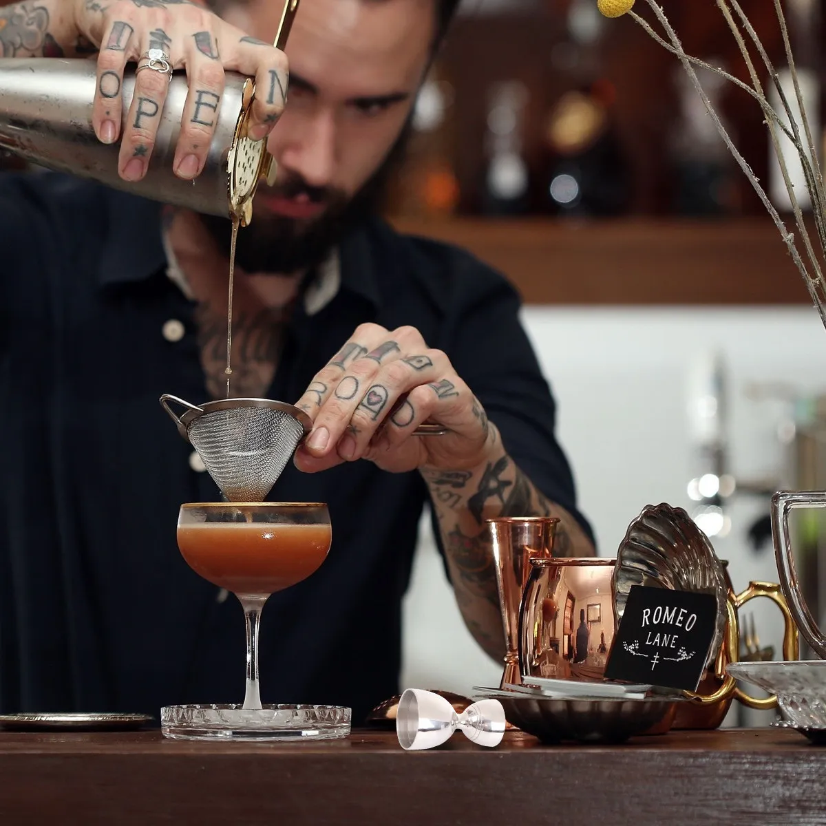 

Мерный стакан из нержавеющей стали 304, мерная чашка для бара, вина, коктейлей, шейкер, многофункциональный, для дома, кофейни, пекарни, серебристый