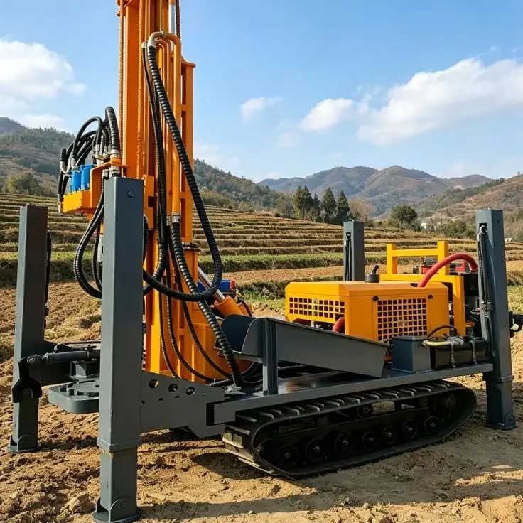 Customized Pneumatic DTH 160M 180M 200M 300M Crawler Wheel Diesel Portable Precise Deep Water Well Drilling Rig