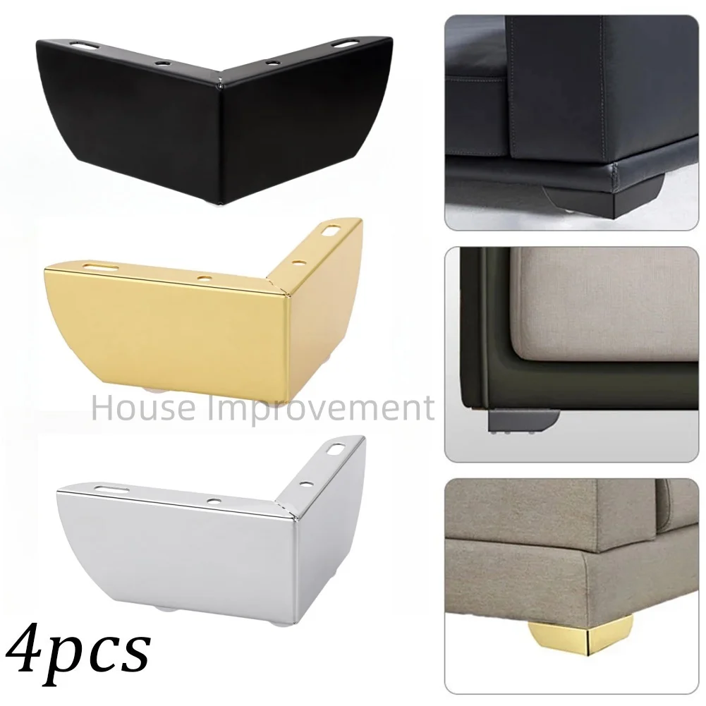 4pcs Furniture Legs Heavy Load Bearing Metal Cabinet Three-pronged Feet Triangle Sofa Legs DIY Furniture Hardware Legs