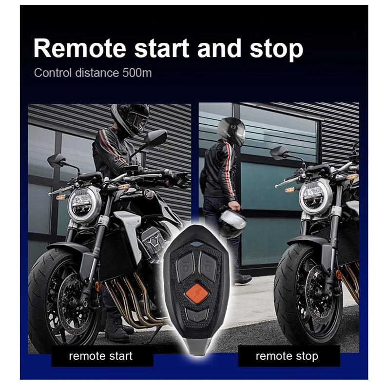 top sale SPY 2 Way Motorbike Anti-theft Alarm  remote start/stop engine Motorcycle Burglar System Remote control range 800meters