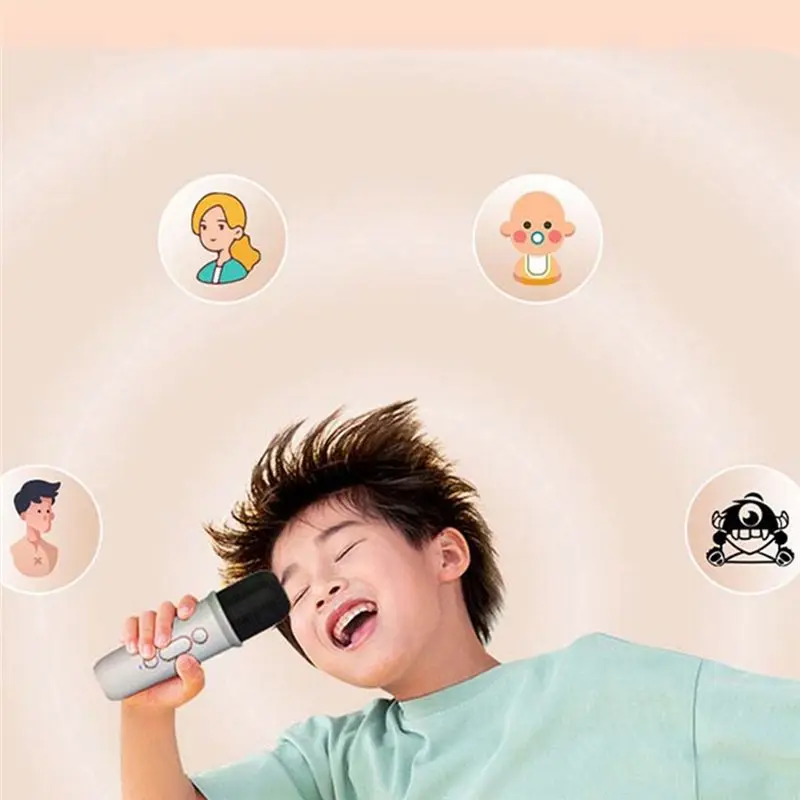 

【D75C】Беспроводное караоке-аудио для дома, Bluetooth, портативный динамик, пение, развлечения, караоке-аудио, встроенный микрофон, розовый