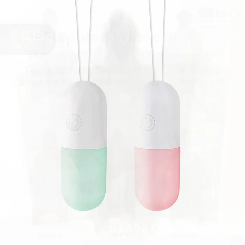 تطبيق القفز اللاسلكي على شكل بيضة جهاز التحكم عن بعد هزاز وردي صامت يمكن ارتداؤه كبسولة للنزهات مادة ABS 20 ترددات اهتزاز