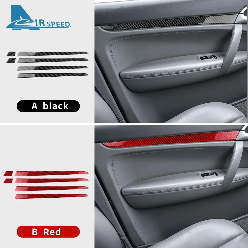 

For Porsche Cayenne 2003 2004 2005 2006 2007 2008 2009 2010 Door Decor Interior Car Accessories Real Soft Carbon Fiber Sticker