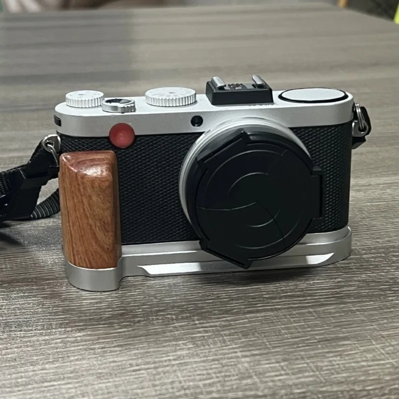 

﻿ Wooden Handgrip for Leica X1 X2 Camera Arca Type Bracket Tripod Quick Mount Release Plate Wood Grip Handle Fit