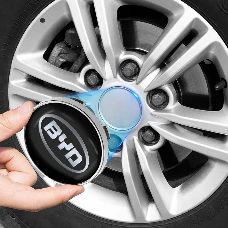 Car Wheel Center Hub Caps wheel stickers Tire Rim Covers Tapacubos Enjoliveur Parts Accessories 4PCS 60mm or 56mm For BYD Univ