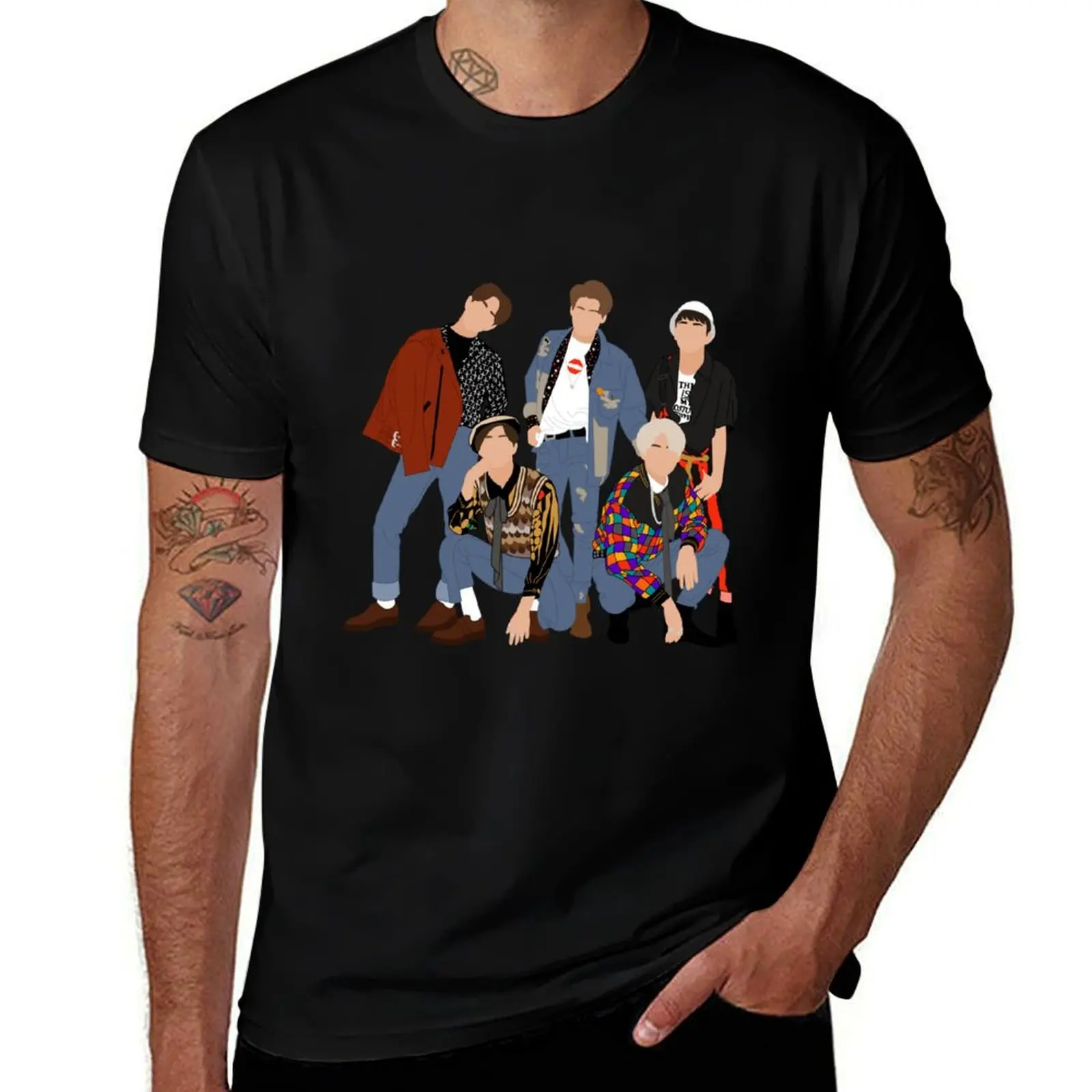 

SHINee 1 of 1 T-Shirt boys animal print rapper graphic tees oversized funny t shirts men