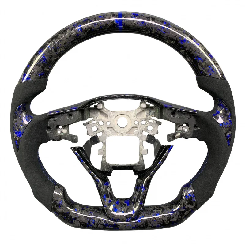 

Для Honda Accord 10-го поколения 2018-2022 на заказ синий кованый кожаный руль из углеродного волокна аксессуары для интерьера