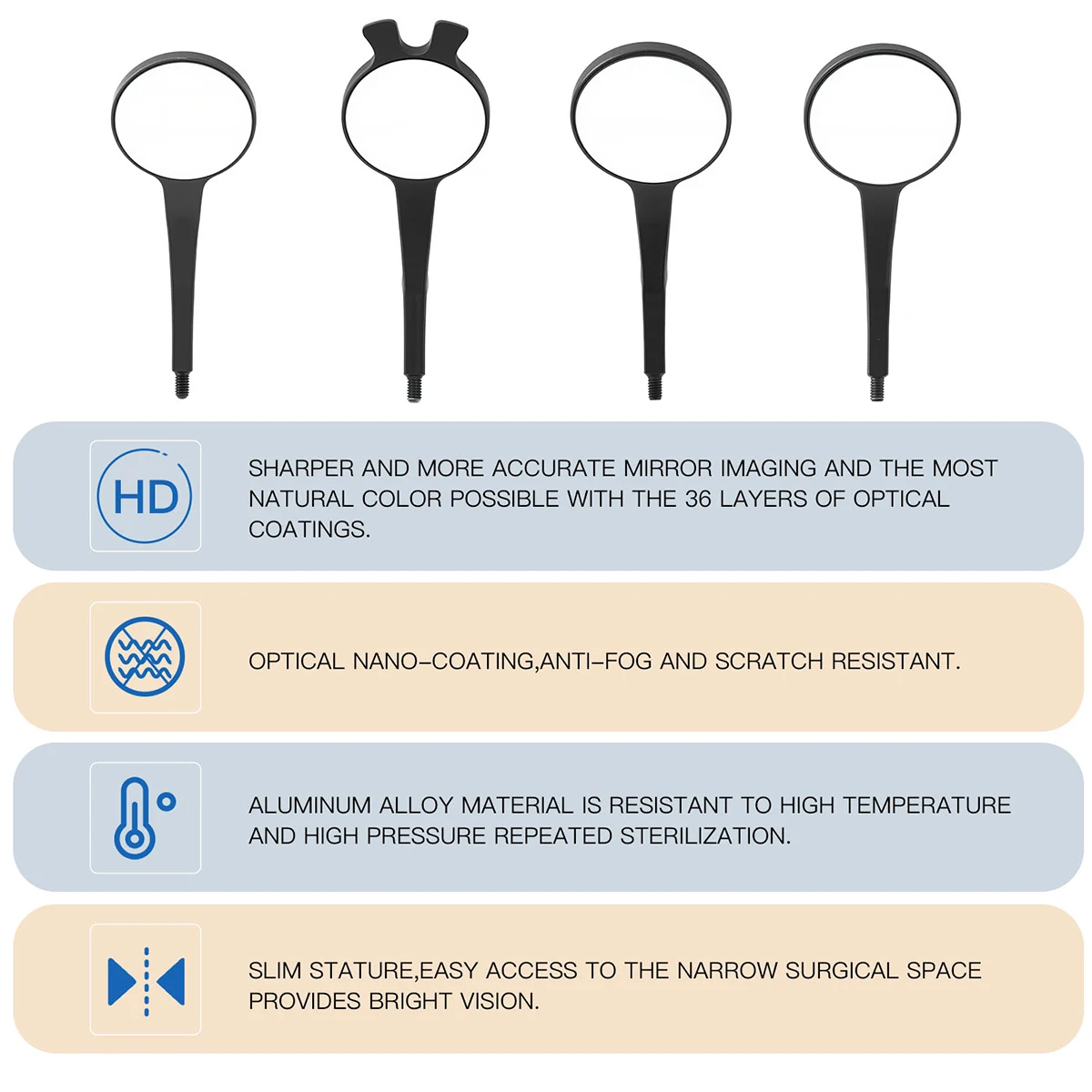 

1 шт. AZDENTDental ультра прозрачное зеркало для рта 22 мм/24 мм стерилизуемый отражатель для проверки оральных зеркал съемная ручка для имплантатов