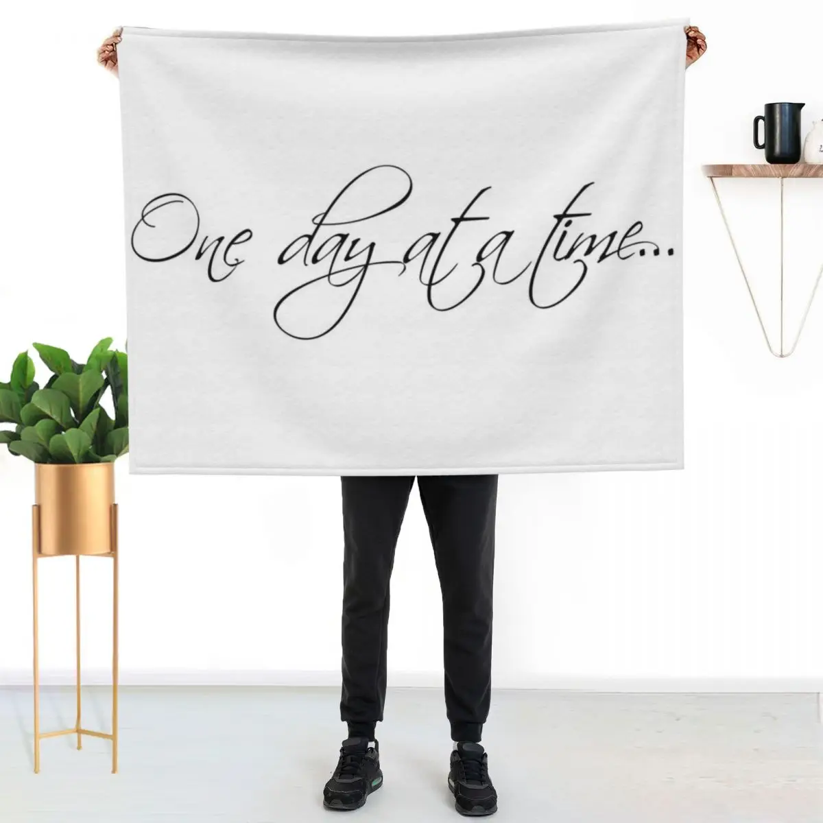 

One day at a time... Throw Blanket Lightweight Warm Blanket for Indoor Outdoor Use