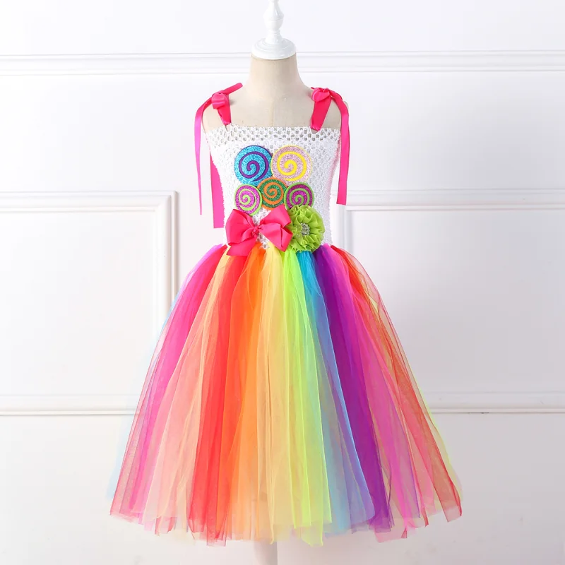 Children Princess Dress Arlo Cinderella Asha Candy Cosplay Gown Long Hair Dress Up Girls Mermaid Costume Kid Belle Girl