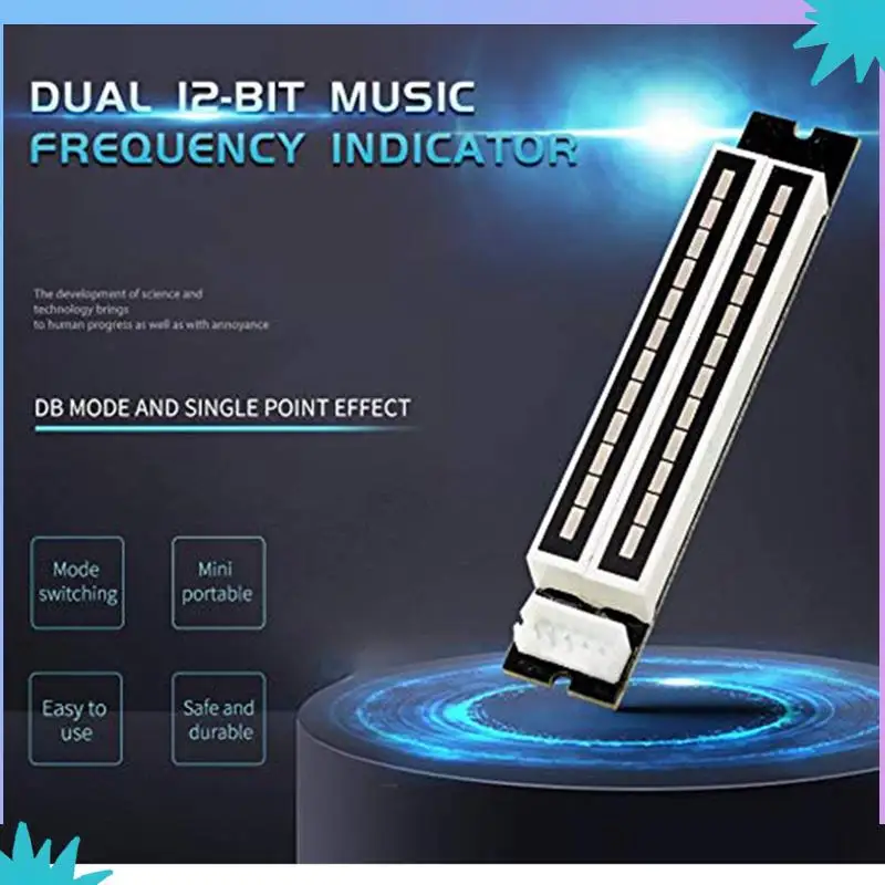 ABZW 2X 미니 듀얼 12 레벨 표시기 VU 미터 스테레오 증폭기 보드 AGC 모드, DIY 키트가있는 조정 가능한 광속 보드