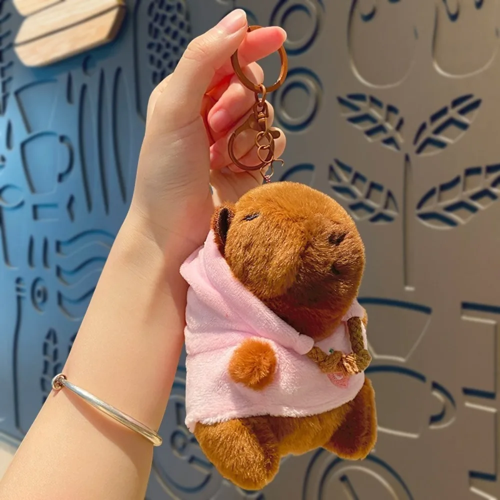 Llavero de peluche Capybara, llavero de peluche de capibara, llavero de animales de dibujos animados con cordón - llavero de peluche, decoración