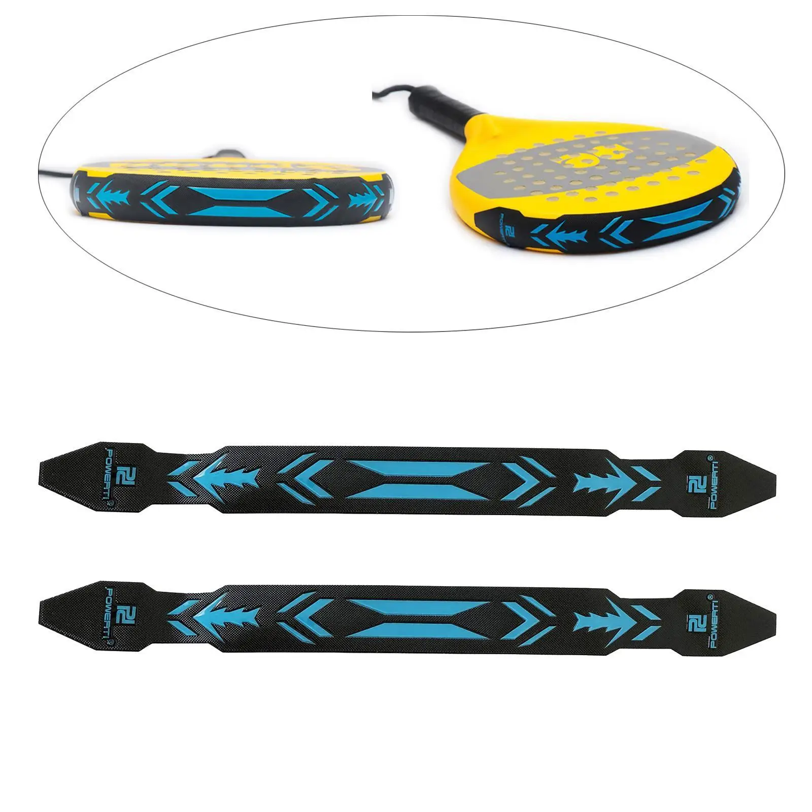 3D Paddle Tennis Tape Head Protector, Raquete De Tênis De Praia, Paddleball Guard, 2x