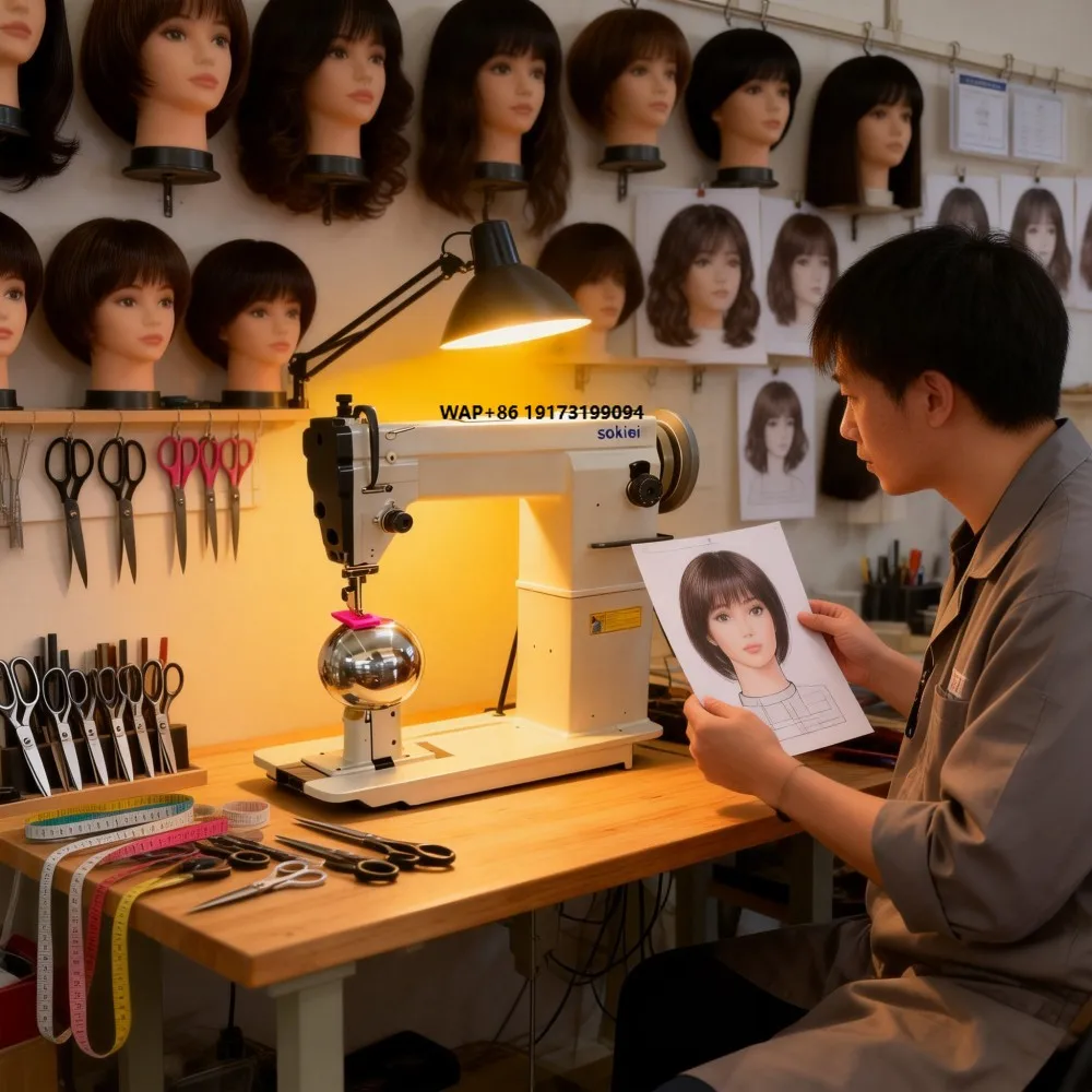High-Speed Industrial Human Hair Wig Making Machinery Single Sewing Machine for Wigs