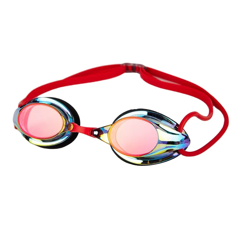 

High Definition Anti-Fog Racing Goggles Silicone Swimming Training Auxiliary Electroplated Swimming Goggles Water Supplies