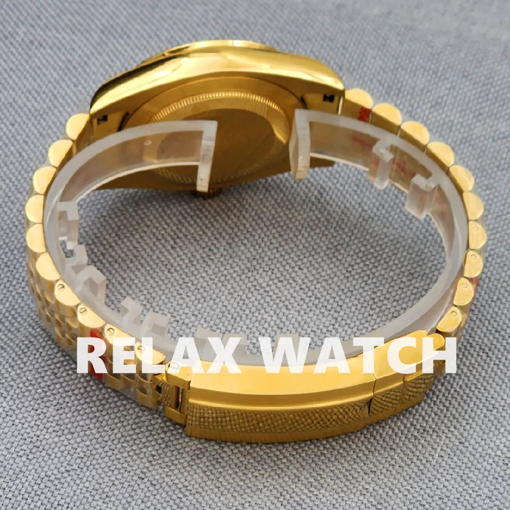 36mm 39mm Sapphire Glass PVD Gold Log Style Stainless Steel Watch Japanese Nh35 Automatic Mechanical Movement N1