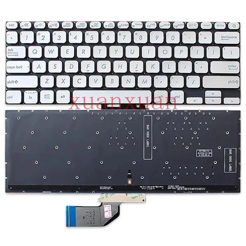 New Keyboard with backlit for ASUS ADOL13U 13UA 13UN X330UA 13F silver