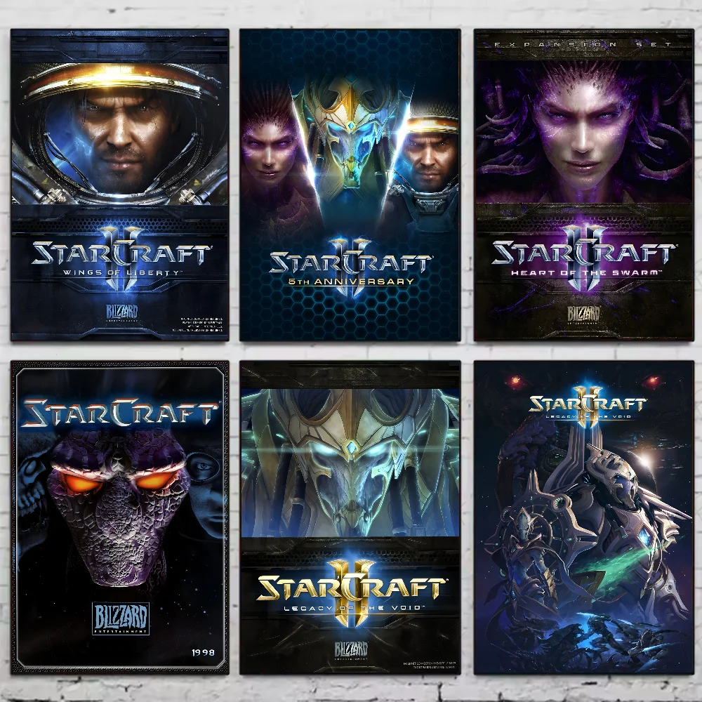 1PC Game S-StarCraft 2 Poster Waterproof Wall Art High Quality Print Movie Posters For Living Bedroom Retro Room Decor Gift