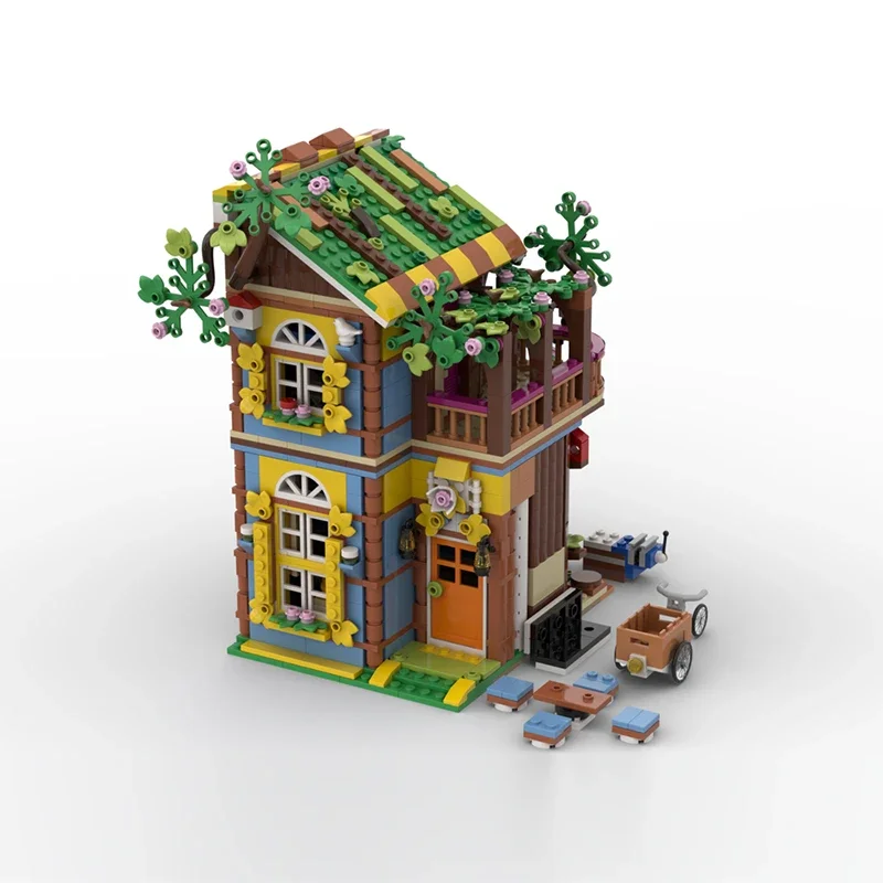 Briques de construction MOC Street View pour enfants, modèle de magasin d'apiculteur, cabane dans les arbres, cadeaux technologiques modulaires, assemblage de vacances, jouets imbibés