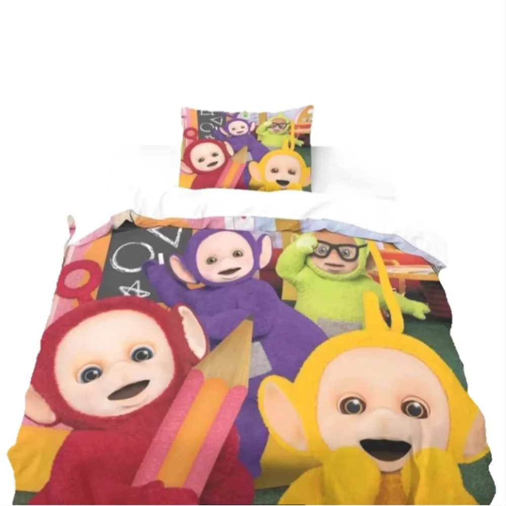 

Cartoon Teletubbies Printed Bedding Sets exquisite bed supplies set duvet cover comforter set bedding set luxury birthday gift