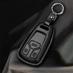 Car Key Case Cover Key Bag For Audi a1 a3 8v a4 b9 a5 a6 c7 q3 q5 q7 tt Holder Shell Auto Keychain Protect Set Accessories