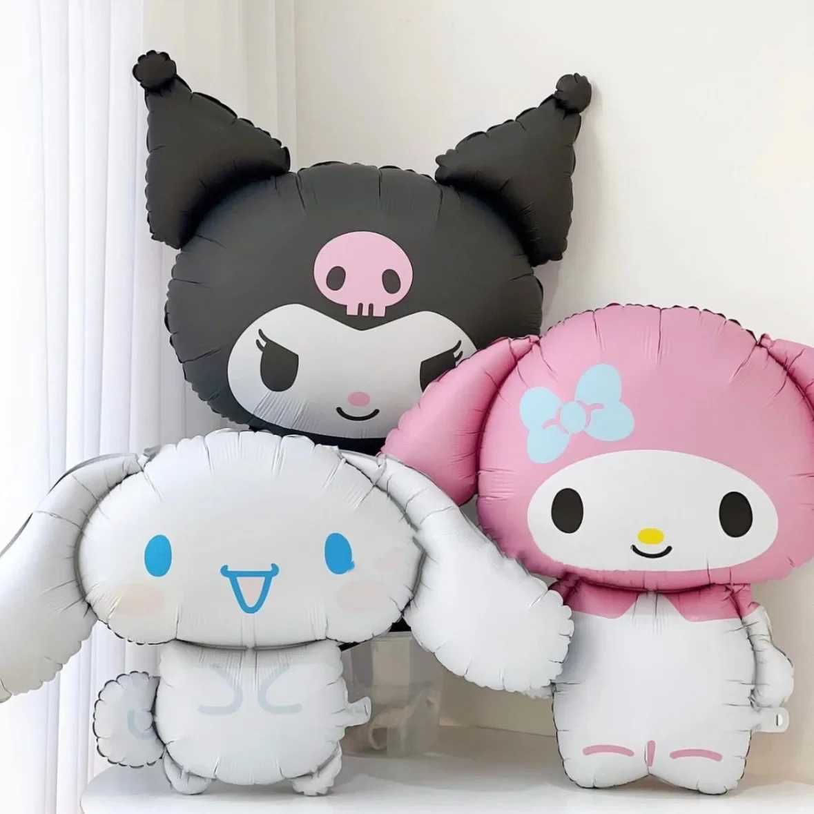 Balões Sanrio Jumbo para Decoração de Aniversário, Bonito Photo Prop, Anime Kawaii, Kuromis My Melody, Balões de Coração para Meninas