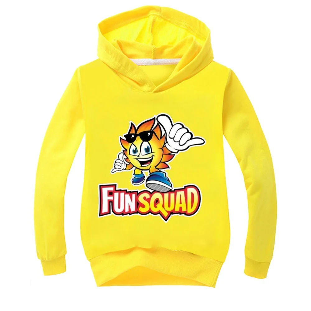 New Spring Autumn Boys Top Long Sleeve Outerwear Children Girls Clothing Print Cartoon Fun Squad Gaming Fashion Kids Sweatshirt