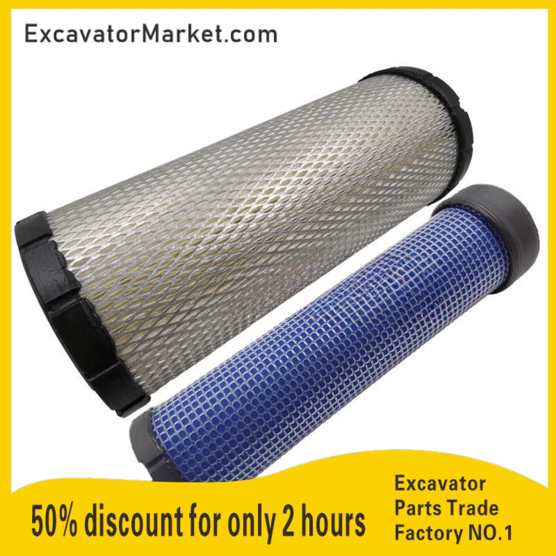 For Kobelco Excavator SK60 DH60-5/7 EX70 Air Filter Element Yanmar engine 4TNV88