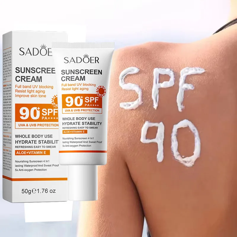 

SPF 90+ Солнцезащитный крем для лица и тела Солнцезащитный лосьон Увлажняющий УФ-защита Солнцезащитный крем Ремонтный блокатор Солнцезащитный крем для лица