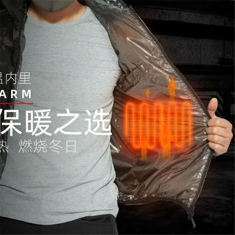 

Winter Jacket Men 5XL Thick Warm Parka Coat Waterproof Mountain Jacket Pockets Hooded Fleece Windbreaker Jacket Men