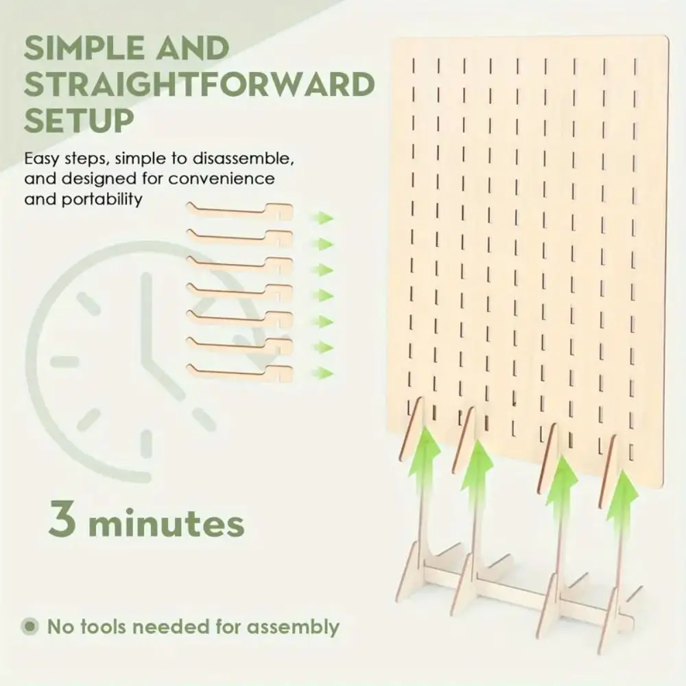 عرض جديد Pegboard حامل القرط خشبي سعة كبيرة مربط القرط المنظم بسيط دائم تخزين المجوهرات الرف