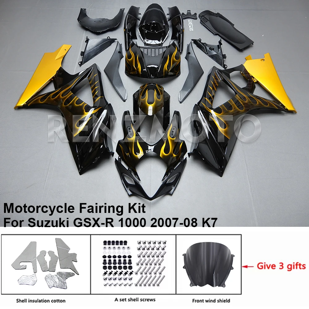 S1007-103a Motorcycle Fairing Set Body Kit Plastic 1000 For Suzuki GSXR 1000 2007-2008 K7 K8 Accessories ABS Injection Bodywork