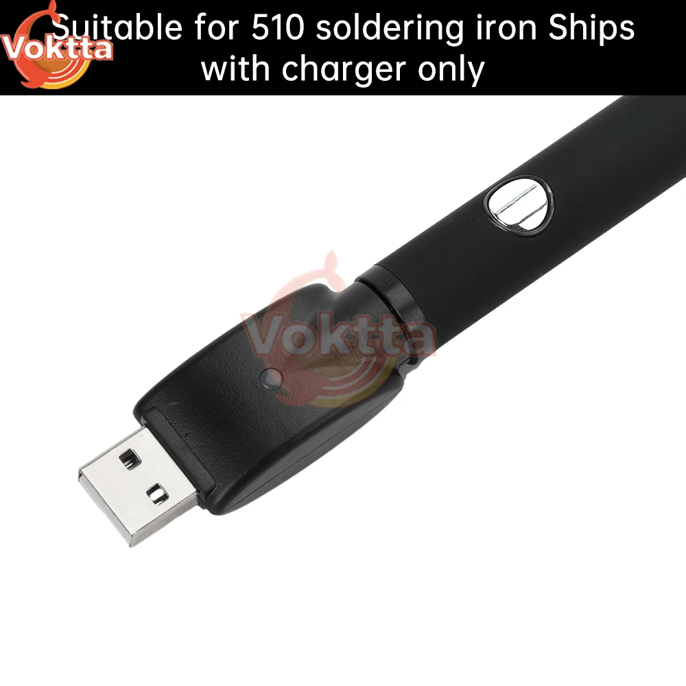 Ładowarka z interfejsem 510 Podgrzewanie akumulatora Głowica ładująca USB Wskaźnik LED Lampa obrotowa Inteligentny adapter ładowania do lutownicy 510