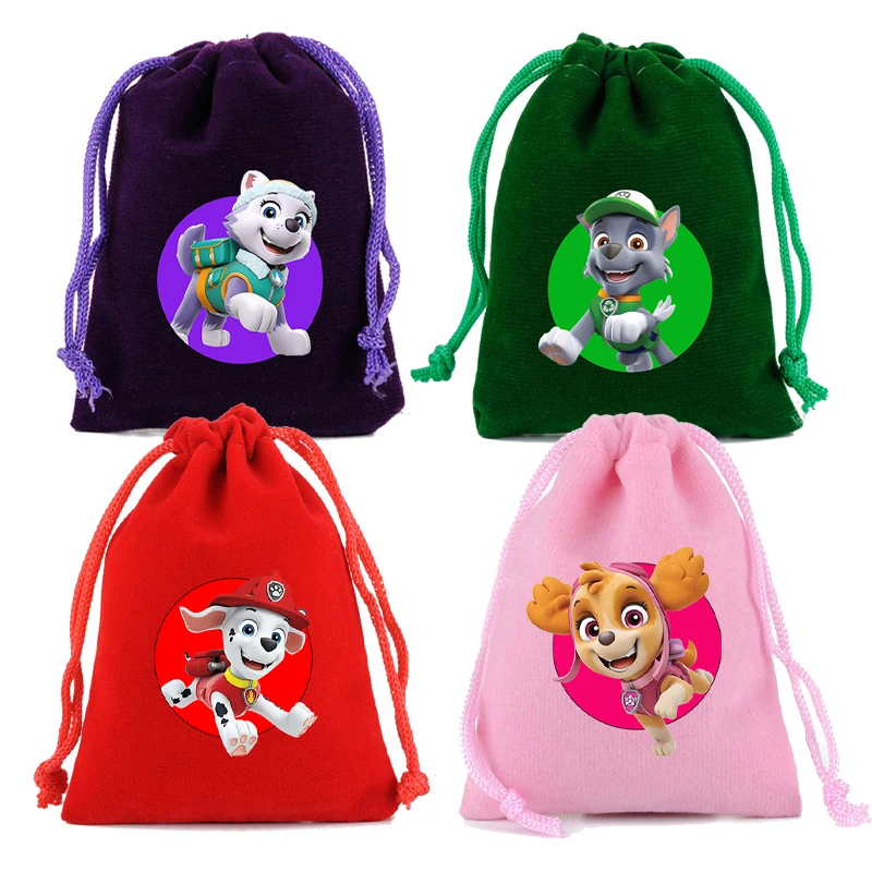 Paw Patrols Drawstring Bag New Anime Kawaii Cute Dog Coin Purse Women Jewelry Cosmetics Organize Storage Handbag Kids Pouch Gift