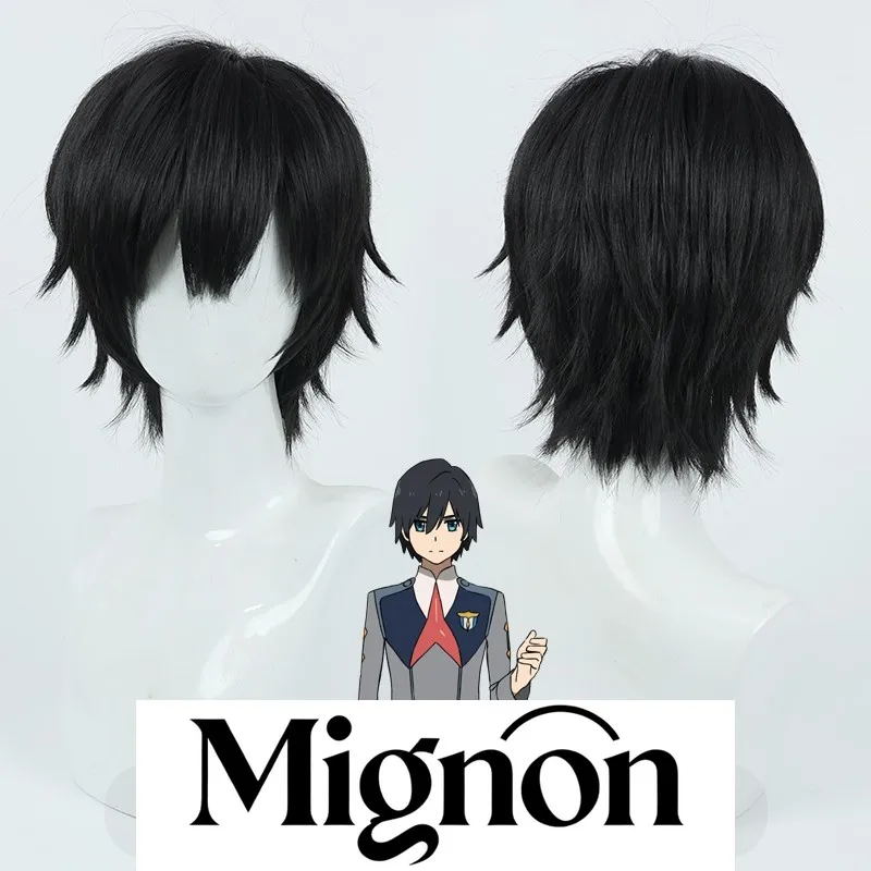 

Darling in the Franxx Hiro cosplay wig black spikes Halloween gift