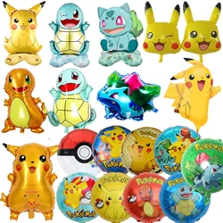 Pokemon Balloon Set Birthday Party Decor Pikachu Foil Balloon Charmander Squirtle Bulbasaur Birthday Foil Balloon Gift Doll Toy