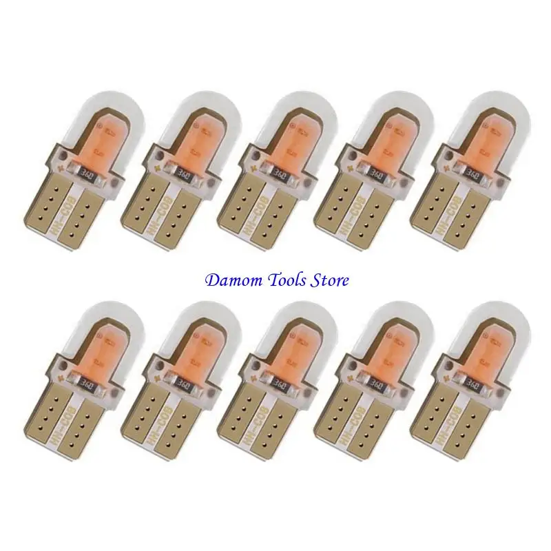 57BE 10Pcs LED 12V Car Side Light Lamp Bulb Silicone Bright License Lamp Bulbs