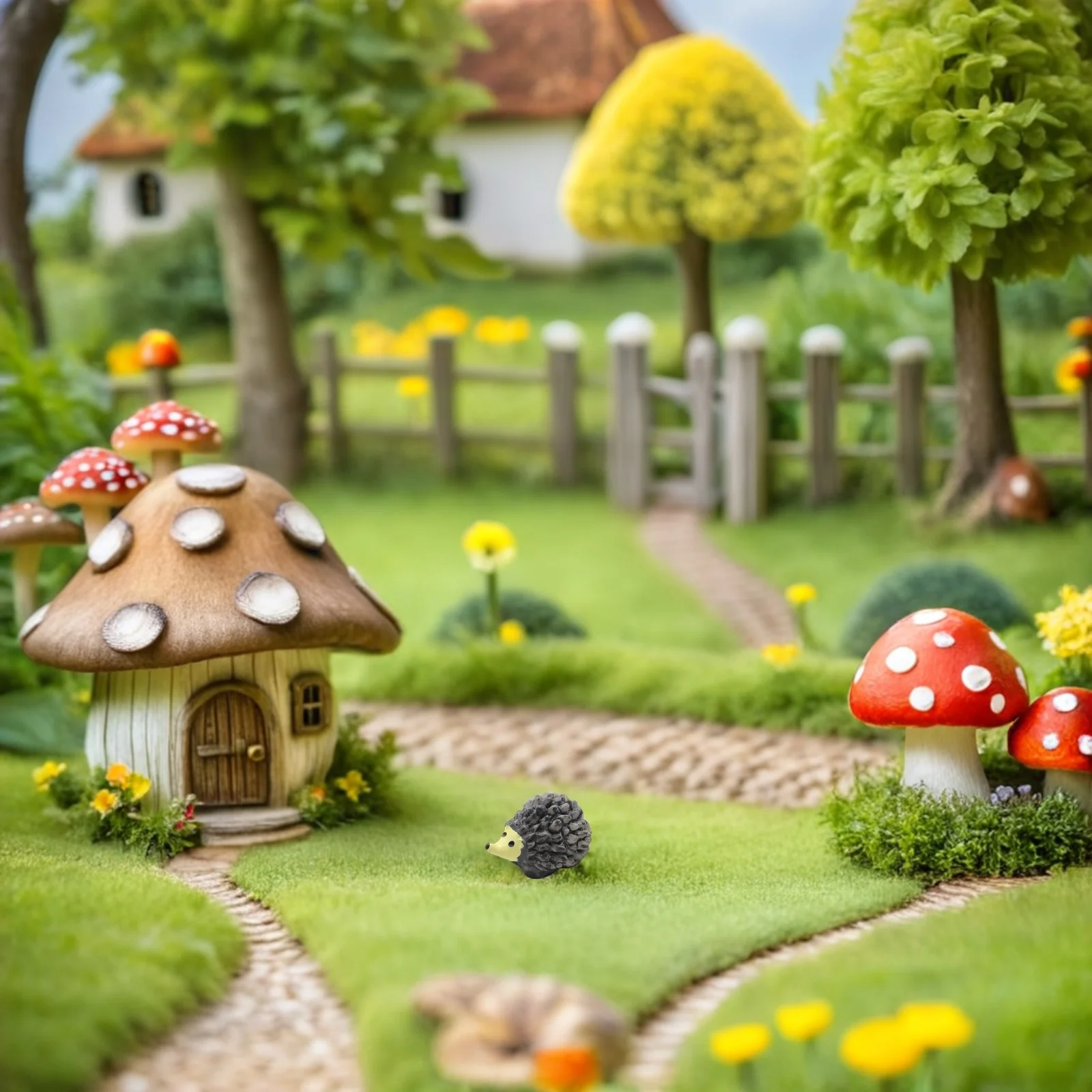 

20Pcs Mini Hedgehog Resin Crafts for Potted Plants Decorations Garden Ornaments DIY Landscape Accessory Small Animal Decor