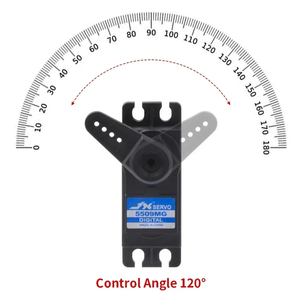 JX PDI-5509MG 9kg, engrenage métallique de haute précision, Servo numérique Standard pour voiture RC avion Robot bras 180 Angle Servo