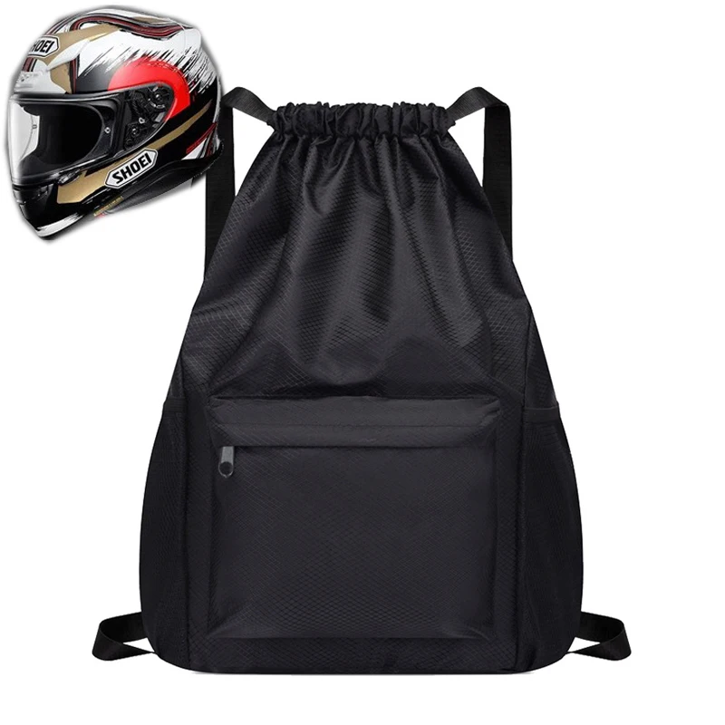 Motorcycle Helmet Bag Single Rope Plush Draw Pocket for Scooter Moped Bike Full Half Helmet Lid Protect Bag