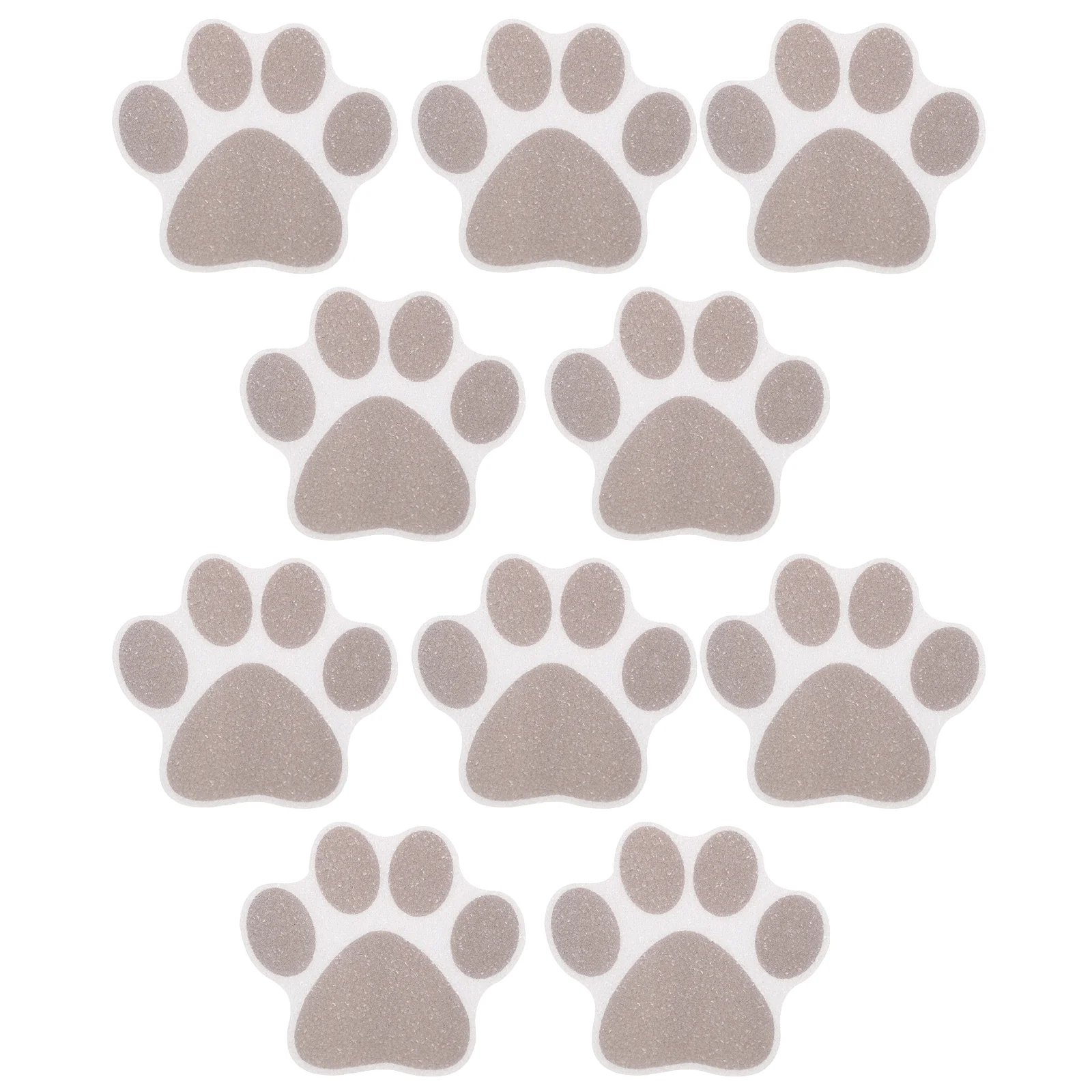 10 Pcs Footprint Anti-slip Stickers Non-slip for Home Toys Bath Shower Grip Portable Toilet Tub Paw Floor