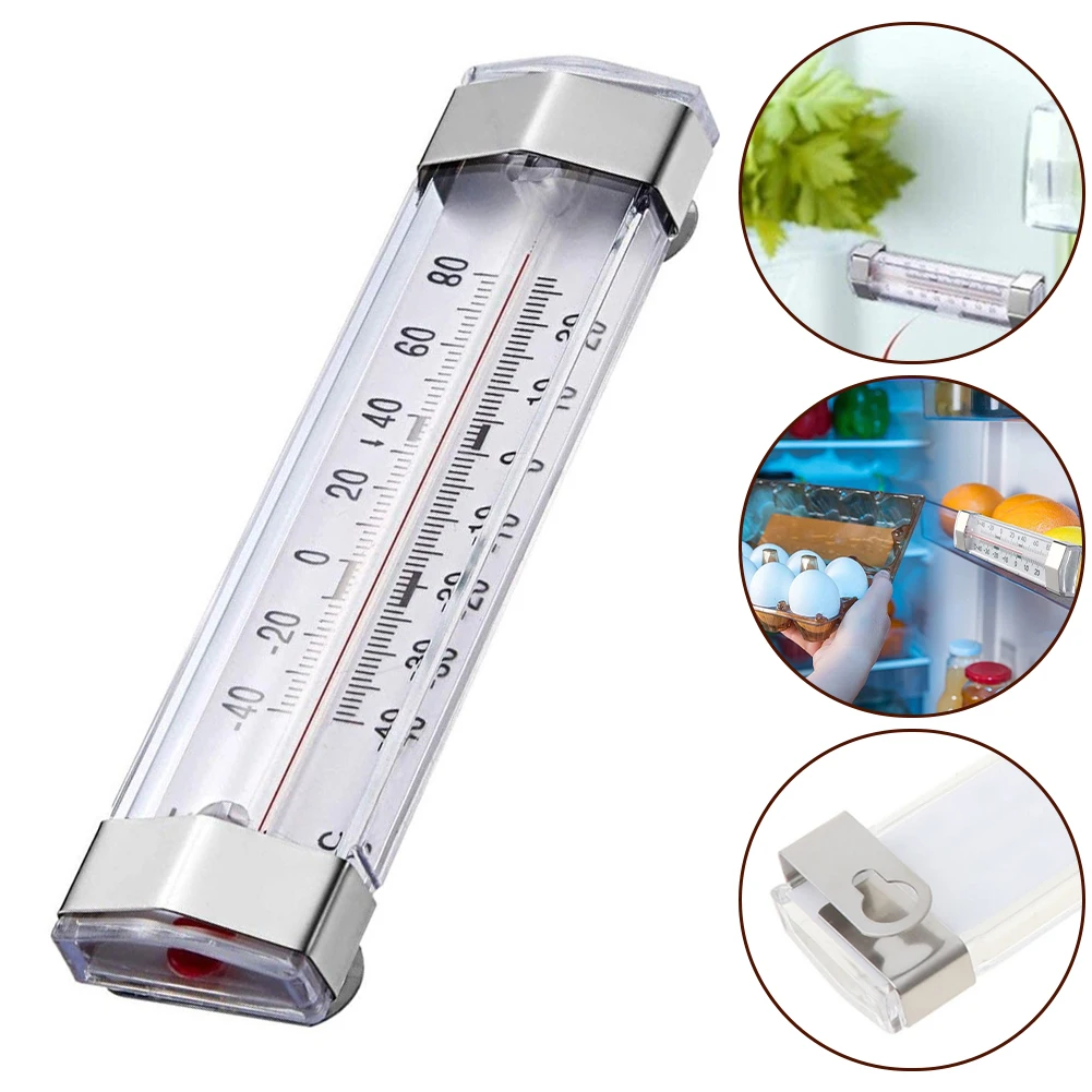 1Pcs Refrigerator Freezer Thermometer Fridge Refrigeration Temperature Gauge Wall Hanging Household Thermometer