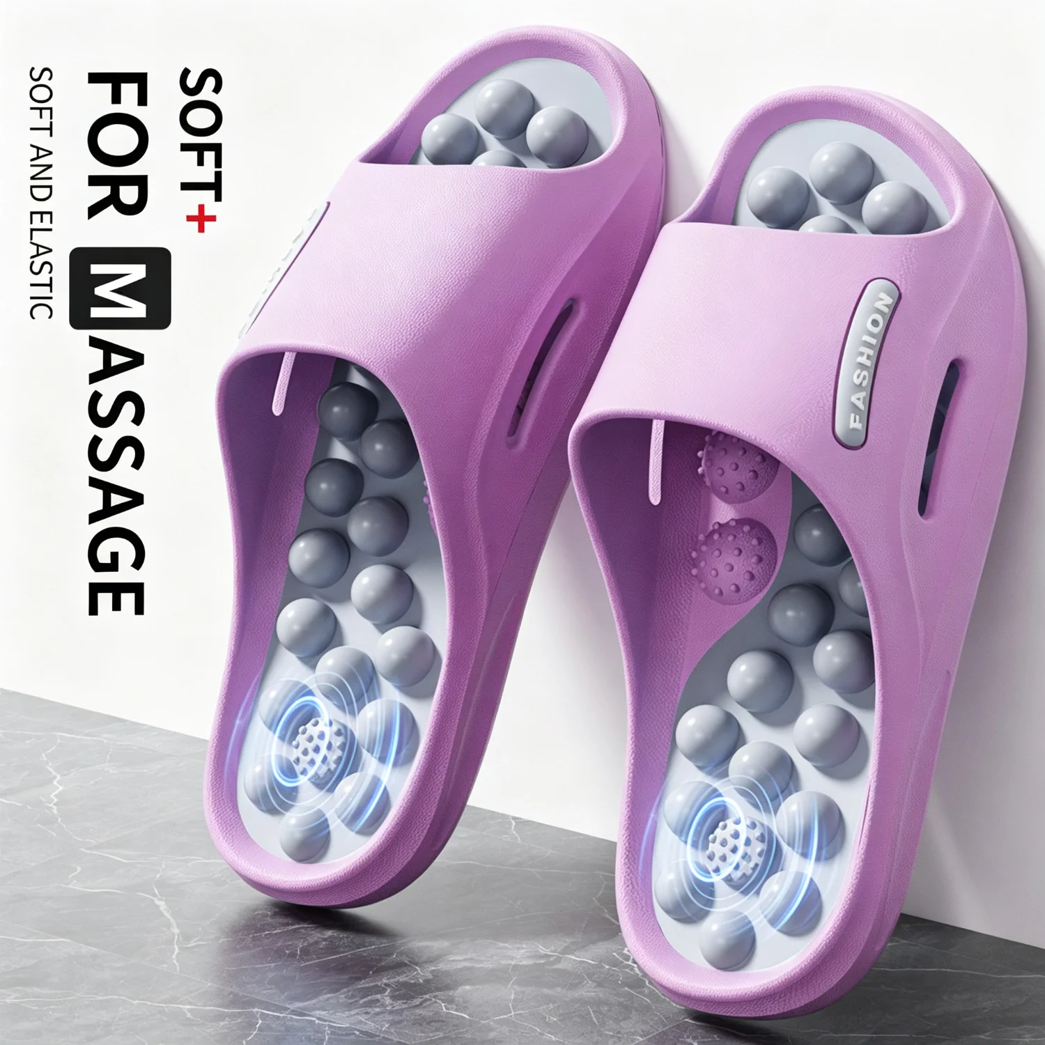 Badezimmer-Massage-Hausschuhe für Männer und Frauen, weiche, elastische Akupressur-Fußmassage-Sandalen, rutschfeste Dusch-Slides, schnelltrocknend, Hausschuhe für zu Hause – Detail 14