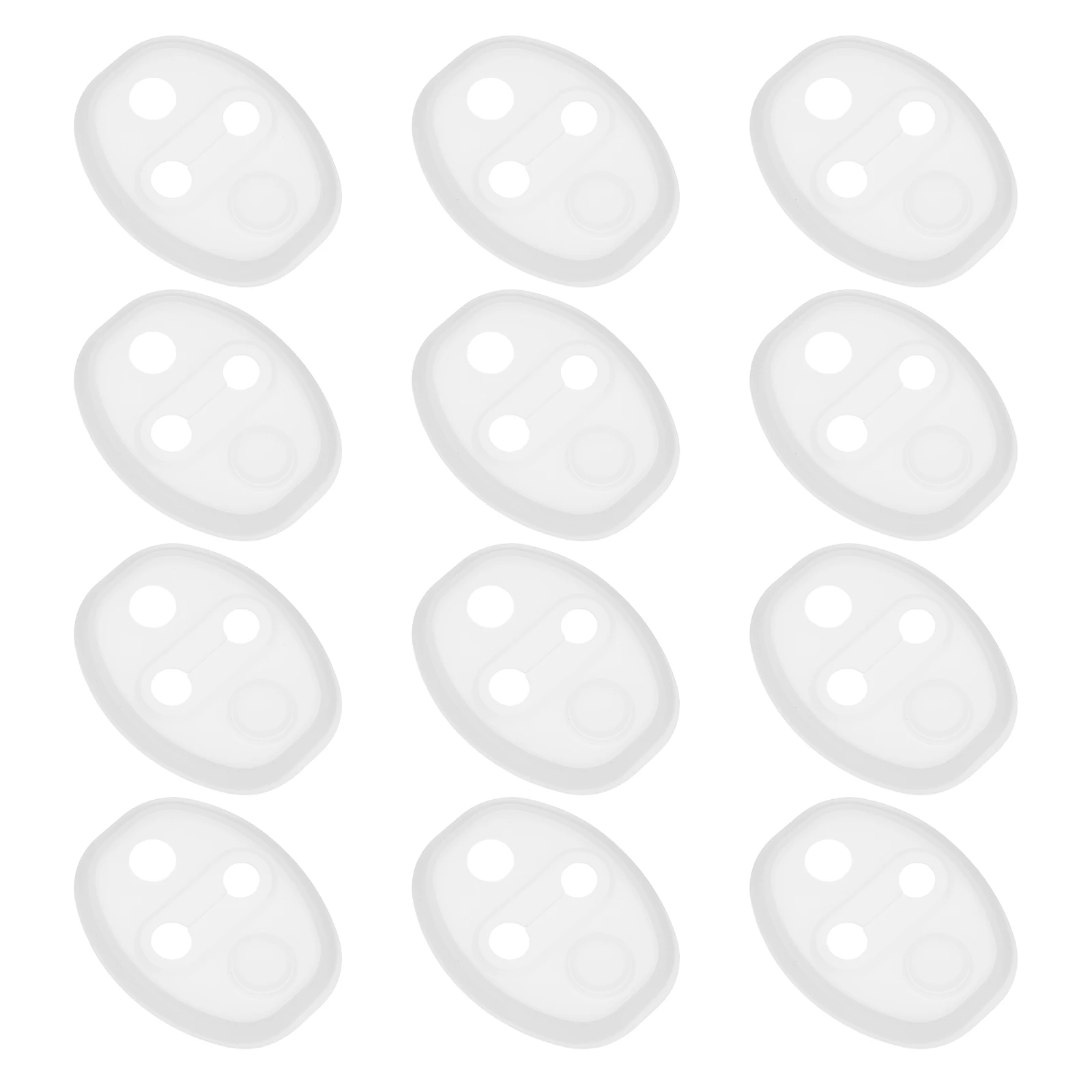 

12pcs Silicone Car Lock Protector Glow-In-The-Dark Anti-Shock Noise Reduction Soundproof Pad Door Latch Guard Cover