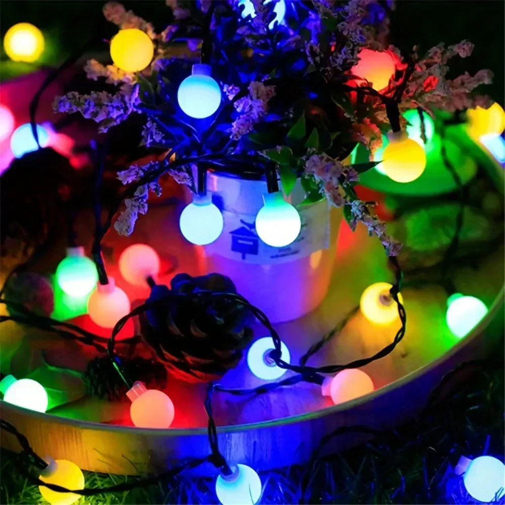 20/50/100 LED Solar Globe LED String Lights 8 Mode Fairy Garland for Garden Wedding Christmas Halloween Birthday Decor