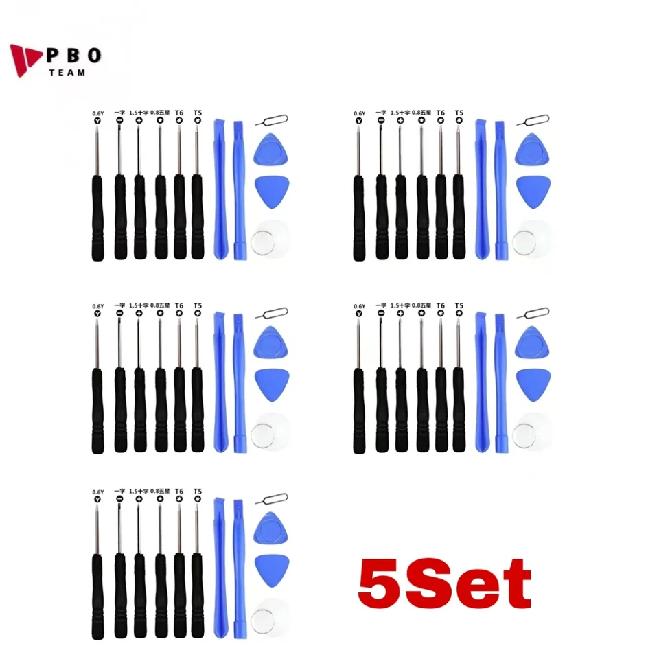 1-5set Juego de 12 Herramientas de Reparación de Teléfonos Móviles Destornilladores para Desmontaje de iPhone Kit de Herramientas Manuales para Samsung 4