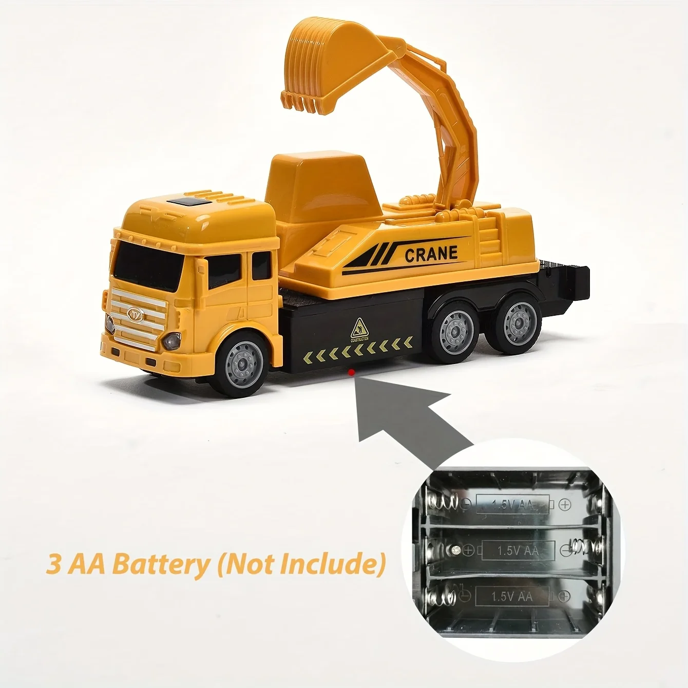 Juguete de vehículos de construcción con control remoto, camiones de juguete de construcción RC con excavadora, grúa, mezclador de cemento, camión volquete, C eléctrico